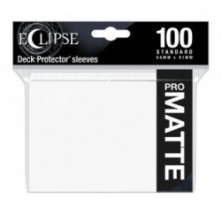 100 Protèges Cartes Pro Matte Eclipse Blanc Artique Standard Deck - Ultra Pro