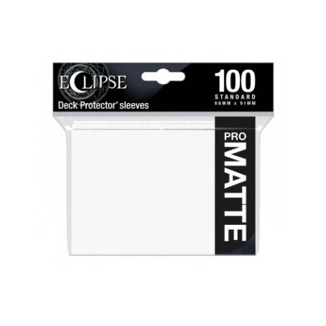 100 Protèges Cartes Pro Matte Eclipse Blanc Artique Standard Deck - Ultra Pro