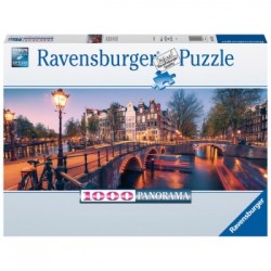Puzzle 1000 pièces Soirée à Amsterdam - Ravensburger