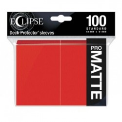100 Protèges Cartes Pro Matte Eclipse Rouge Pomme Standard Deck - Ultra Pro