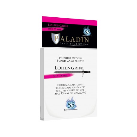 Sachet de 55 protèges cartes Premium Paladin - Lohengrin - Medium 50x75mm