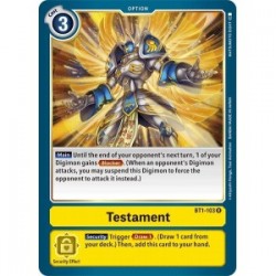 BT1-103 Testament Digimon Card Game