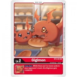 BT2-001 Gigimon Digimon Card Game