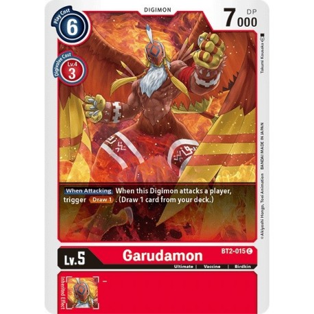 BT2-015 Garudamon Digimon Card Game