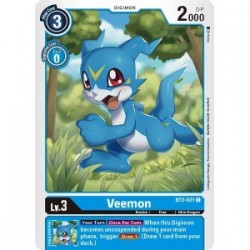 BT2-021 Veemon Digimon Card Game