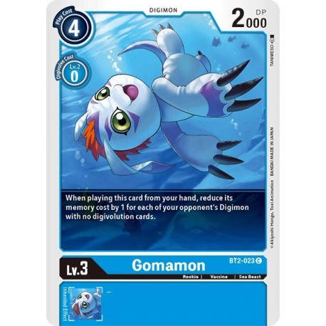 BT2-023 Gomamon Digimon Card Game
