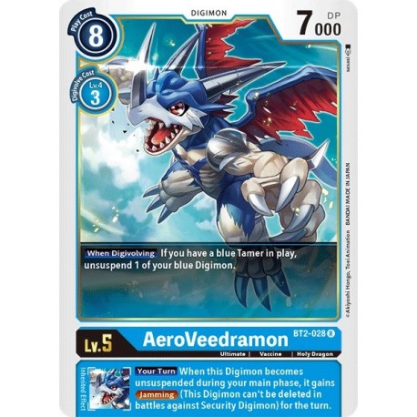BT2-028 AeroVeedramon Digimon Card Game