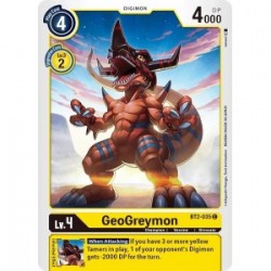 BT2-035 GeoGreymon Digimon Card Game