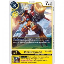 BT2-038 RizeGreymon Digimon Card Game