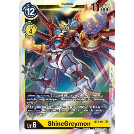 BT2-041 ShineGreymon Digimon Card Game