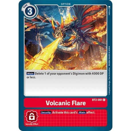 BT2-091 Volcanic Flare Digimon Card Game