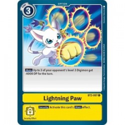 BT2-097 Lightning Paw Digimon Card Game