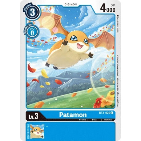 BT3-020 Patamon Digimon Card Game