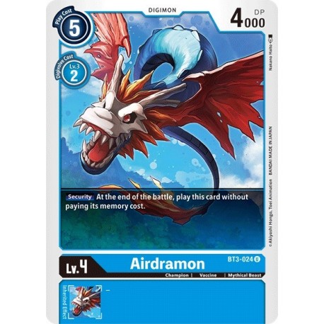 BT3-024 Airdramon Digimon Card Game