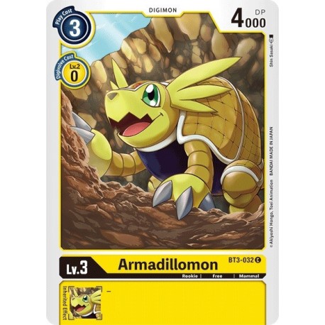 BT3-032 Armadillomon Digimon Card Game