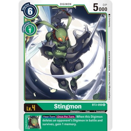 BT3-050 Stingmon Digimon Card Game