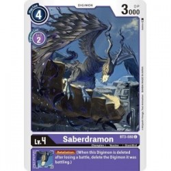 BT3-080 Saberdramon Digimon Card Game