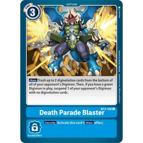 BT3-100 Death Parade Blaster Digimon Card Game