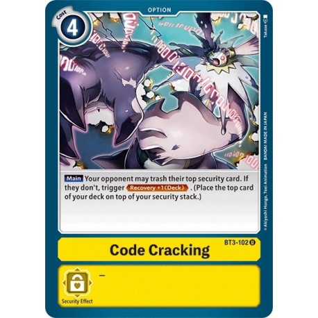 BT3-102 Code Cracking Digimon Card Game