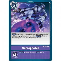 BT3-110 Necrophobia Digimon Card Game
