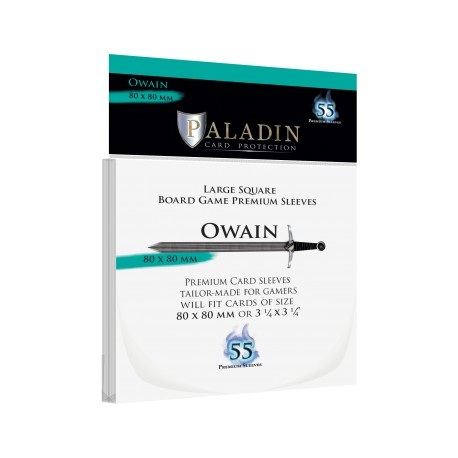 Sachet de 55 protèges cartes Premium Paladin - Owain - Large Square 80x80mm