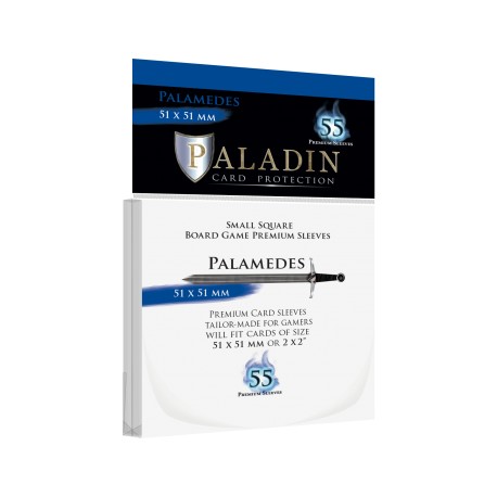 Sachet de 55 protèges cartes Premium Paladin - Palamedes - Small Square 51x51mm