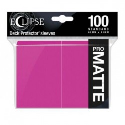 100 Protèges Cartes Pro Matte Eclipse Rose Vif Standard Deck - Ultra Pro