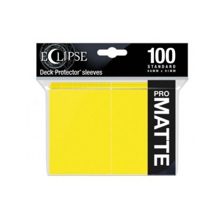 100 Protèges Cartes Pro Matte Eclipse Jaune Citron Standard Deck - Ultra Pro