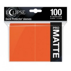 100 Protèges Cartes Pro Matte Eclipse Orange Citrouille Standard Deck - Ultra Pro