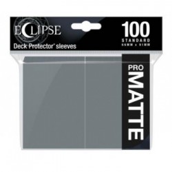 100 Protèges Cartes Pro Matte Eclipse Gris Fumée Standard Deck - Ultra Pro