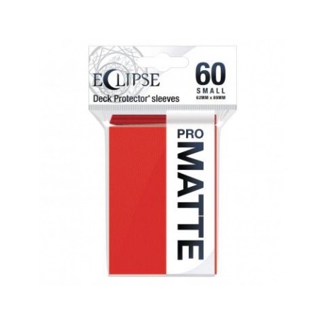 60 Protèges Cartes Pro Matte Eclipse Small - Rouge Pomme - Ultra Pro