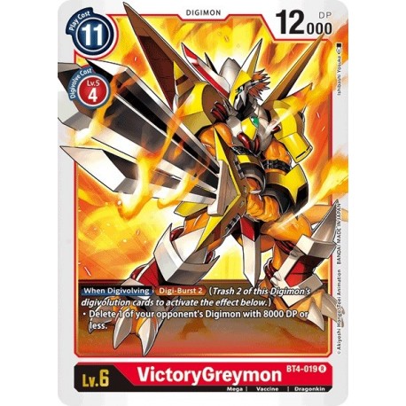 BT4-019 VictoryGreymon Digimon Card Game TCG