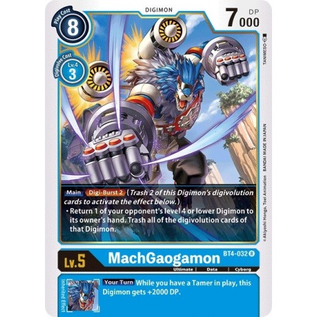 BT4-032 MachGaogamon Digimon Card Game TCG