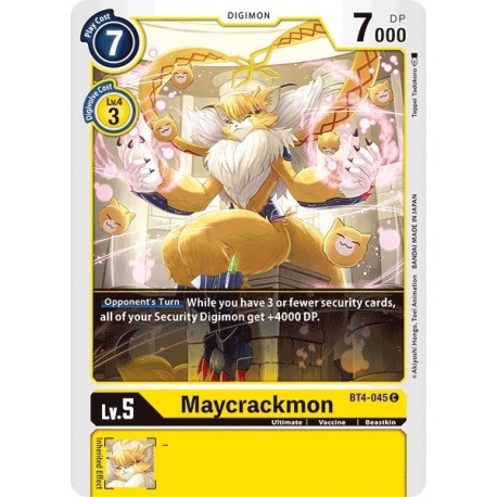 BT4-045 Maycrackmon Digimon Card Game TCG