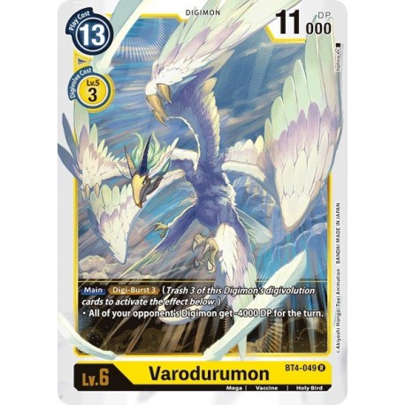 BT4-049 Varodurumon Digimon Card Game TCG