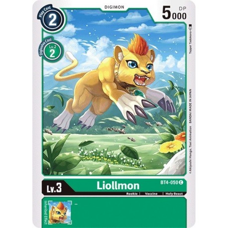 BT4-050 Liollmon Digimon Card Game TCG