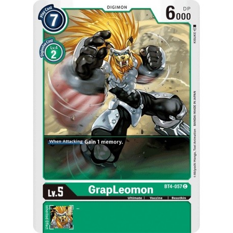 BT4-057 GrapLeomon Digimon Card Game TCG