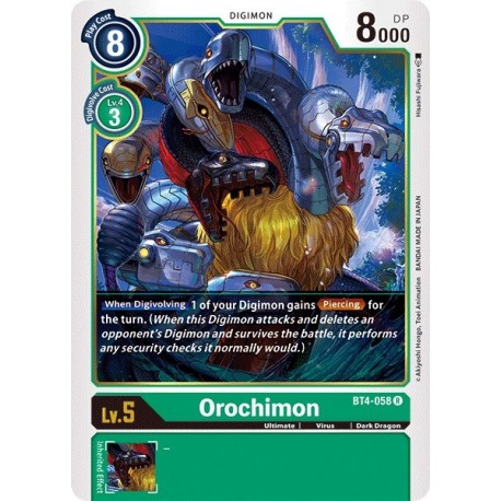 BT4-058 Orochimon Digimon Card Game TCG