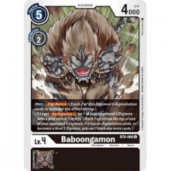 BT4-068 Baboongamon Digimon Card Game TCG