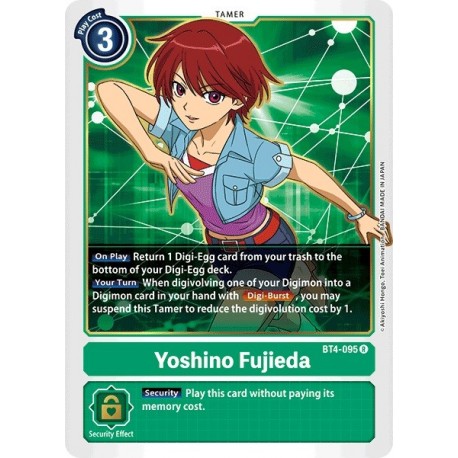 BT4-095 Yoshino Fujieda Digimon Card Game TCG