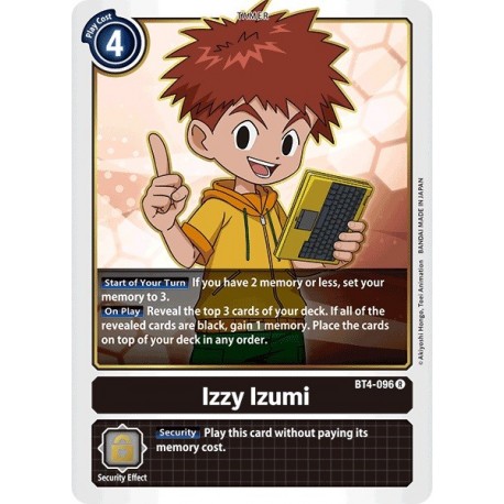 BT4-096 Izzy Izumi Digimon Card Game TCG