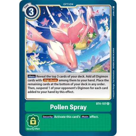 BT4-107 Pollen Spray Digimon Card Game TCG