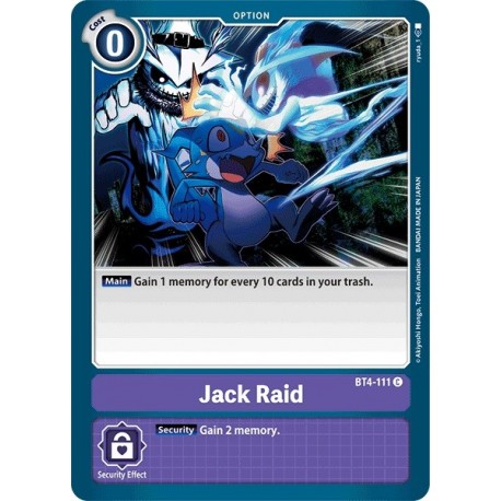 BT4-111 Jack Raid Digimon Card Game TCG