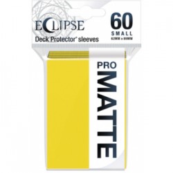 60 Protèges Cartes Pro Matte Eclipse Small - Jaune Citron - Ultra Pro