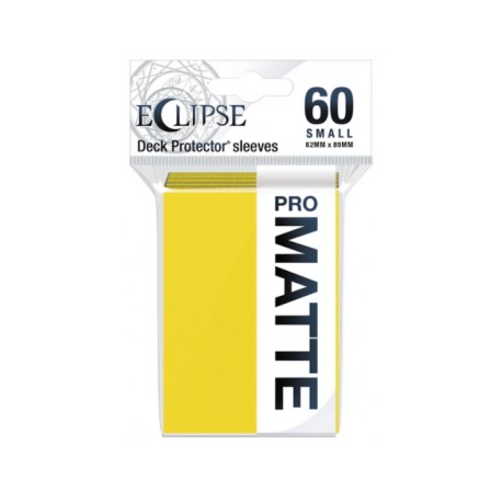60 Protèges Cartes Pro Matte Eclipse Small - Jaune Citron - Ultra Pro