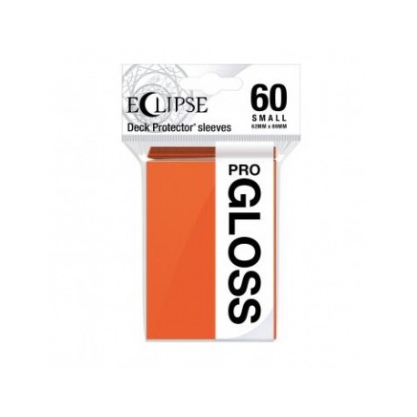 60 Protèges Cartes Gloss Eclipse Small - Orange Citrouille - Ultra Pro