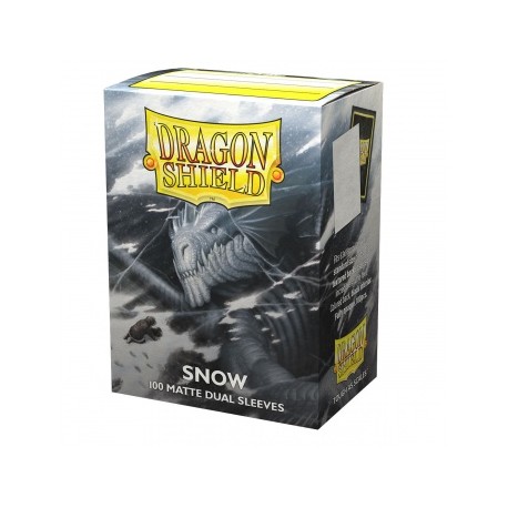 100 Protèges cartes Dual Matte - Snow - Nirin Dragon Shield