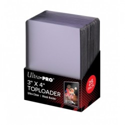 Lot de 25 Toploader Ultra Pro Black Border