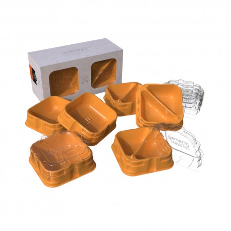6 boites de rangement X-Trayz - Orange
