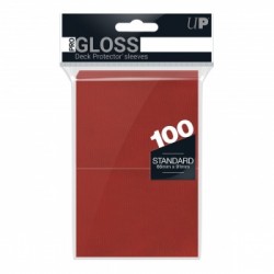 100 Protèges Cartes Gloss Rouge Standard Deck - Ultra Pro